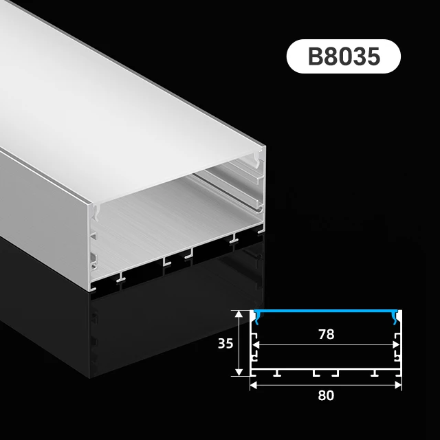 B80 ZhongShan Factory specialized customize anodised extruded aluminium profile For Slim LED Strip light aluminum profiles l