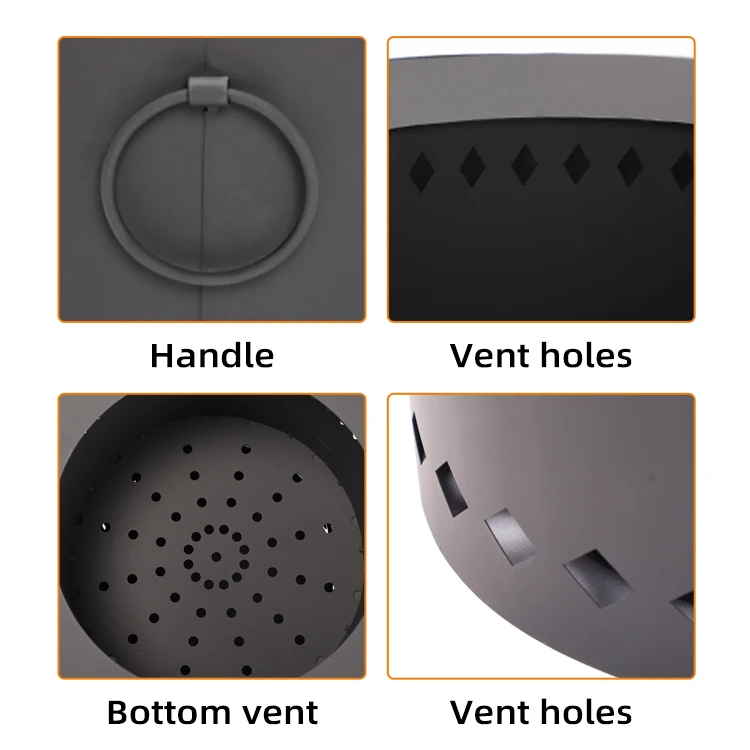 Outdoor Camping Portable Fire Pit Wood Burning Smokeless Fire Pit With Carrying Bag