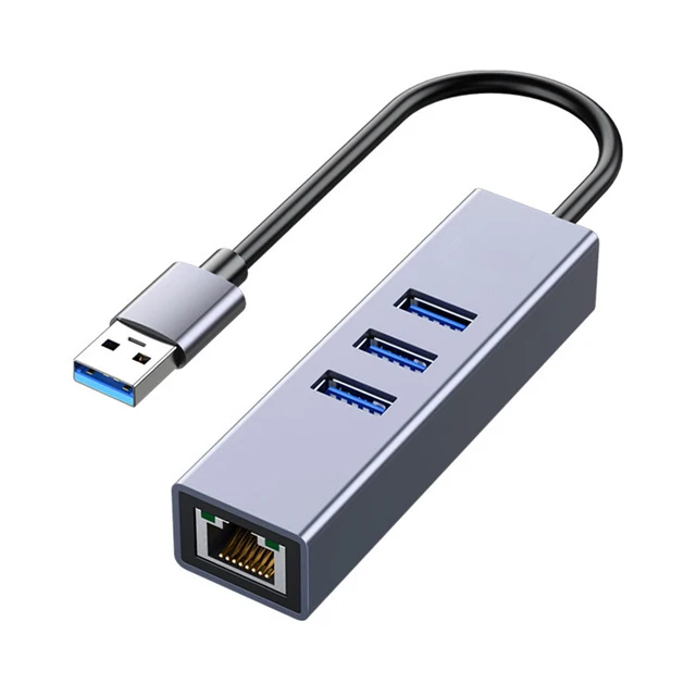 1000Mbps 3 Ports Type C HUB USB 3.0 to Rj45 Gigabit Ethernet Adapter for Tablet PC Laptop Computer Accessories