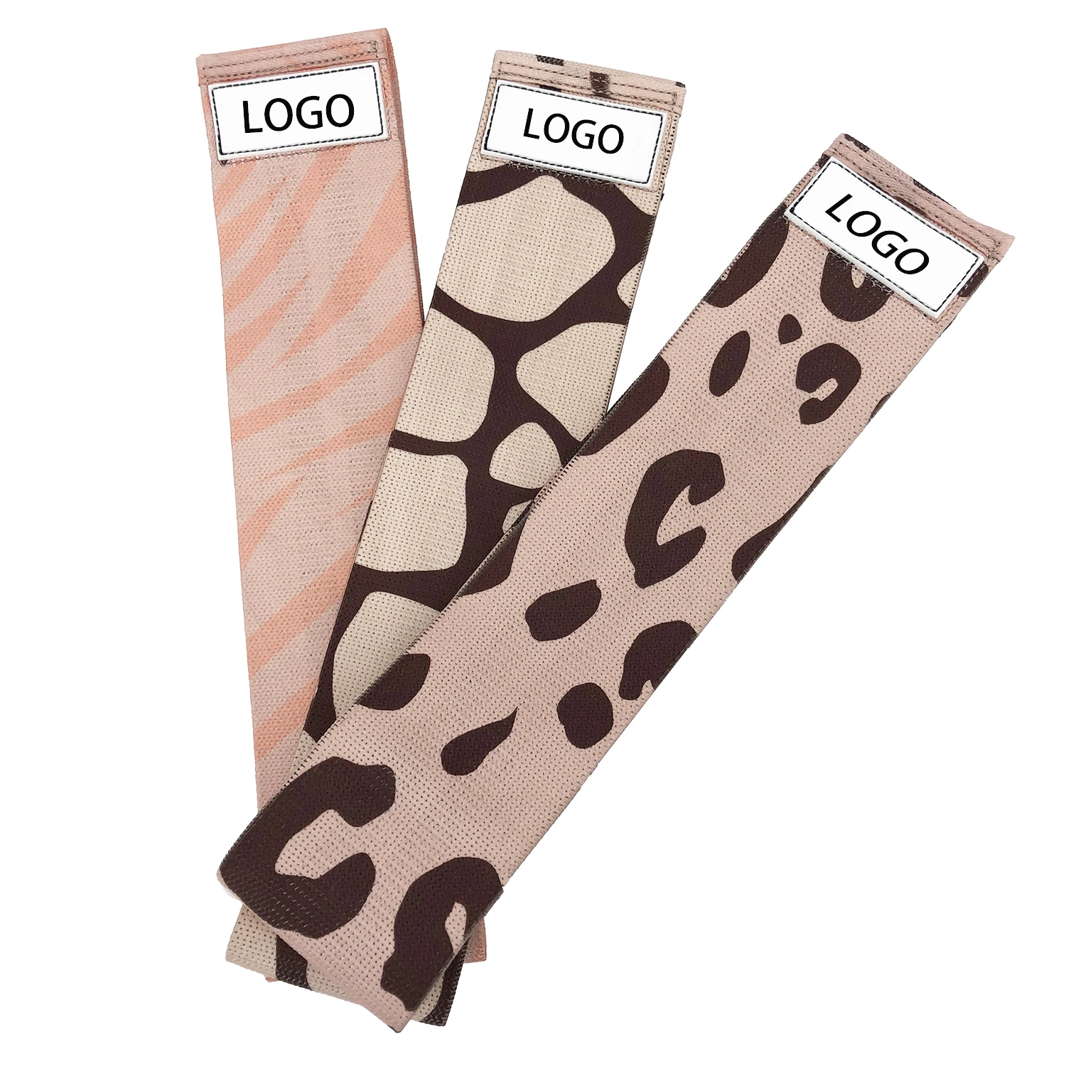 Wholesale high quality new pattern nude booty bands elastic latex resistance bands for exercising glute