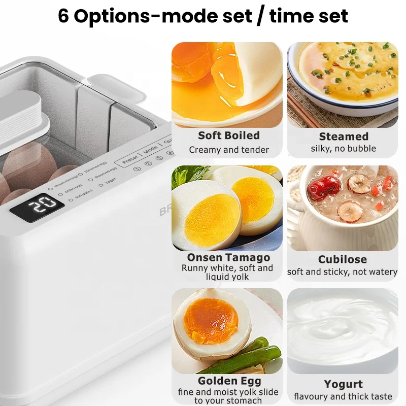 2024 New Kitchen Appliances 6 eggs boiler Digital Multifunctional Cooker With Smart Touch Electric Egg Boiler