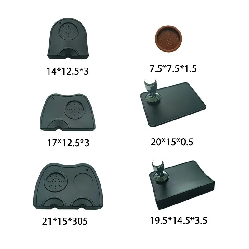 Coffee Tamper Silicone Powder Press Mat Silicone food grade Espresso Coffee Corner Tamping Pad