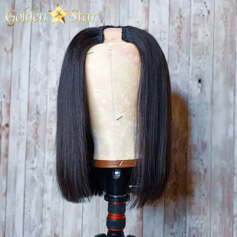 
Wholesale u Part Bob Wigs Human Hair,Custom u Part Clip In Wigs,Hot Sale 100% Virgin Brazilian Human Hair Bob Wig u Part Wigs 