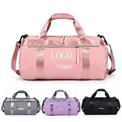 Custom Logo Pink Gym Women Design Waterproof Fashion Man Nylon Duffel Tote Bag Luggage Duffle Travel Bag