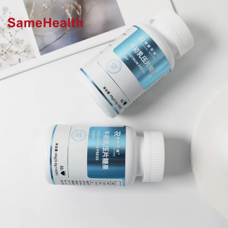 Food Grade Bovine Colostrum Press Candy Tablets In Heart & Triangle Shape For Children
