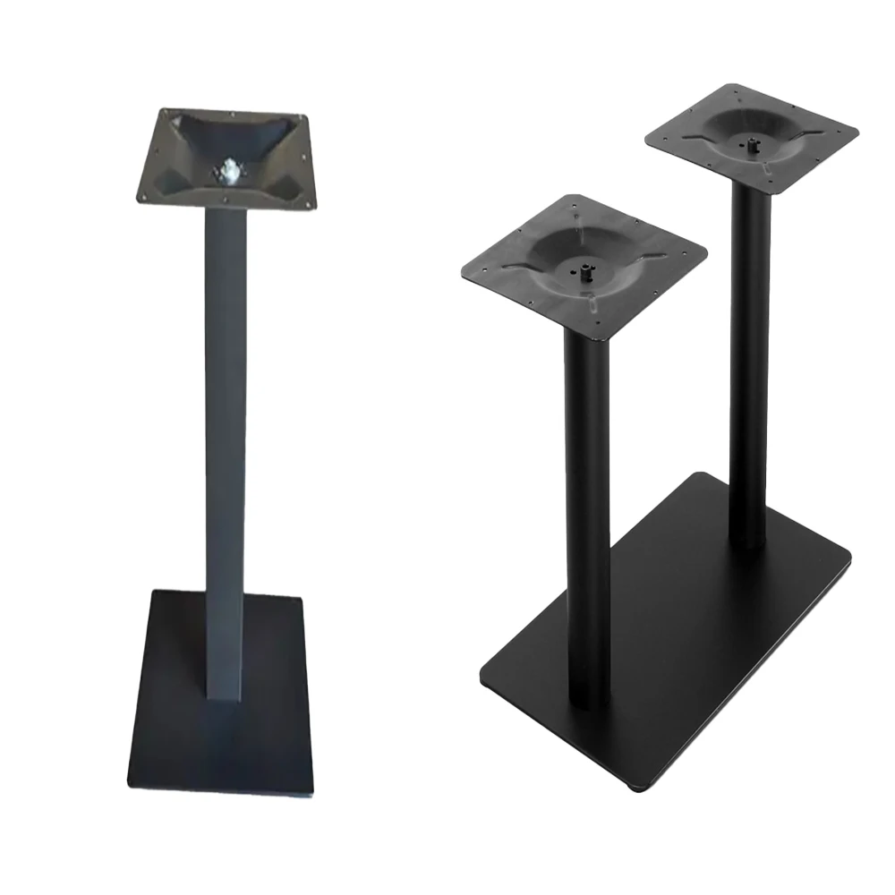 Unique Design Classic Contemporary Decoration Square Round Restaurant Coffee Bar Carbon Steel Table Base