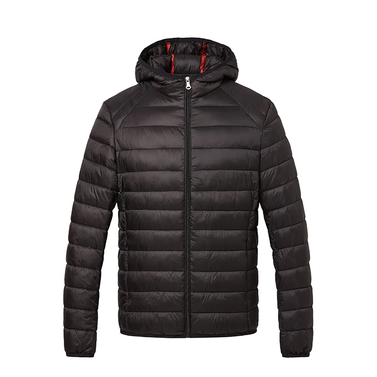 
wholesale fashion mens jacket winter fake down nylon zipper light jackets 