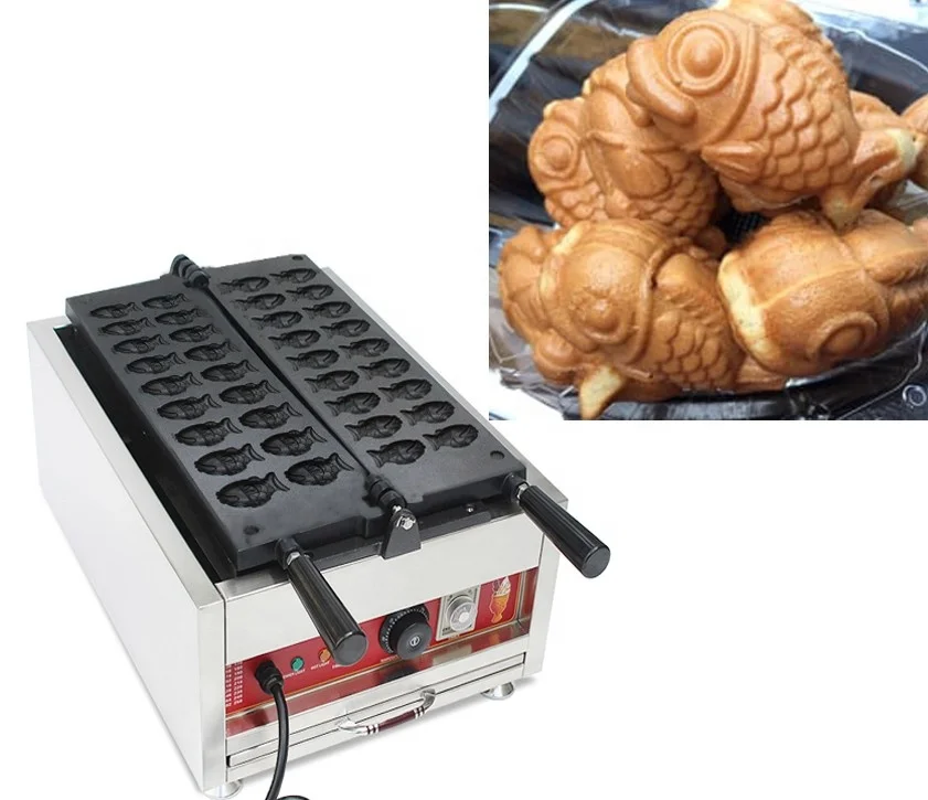 Free shipping Electric 18 pcs/plate Mini Taiyaki Maker Machine Clown fish waffle maker Japanese style small  fish
