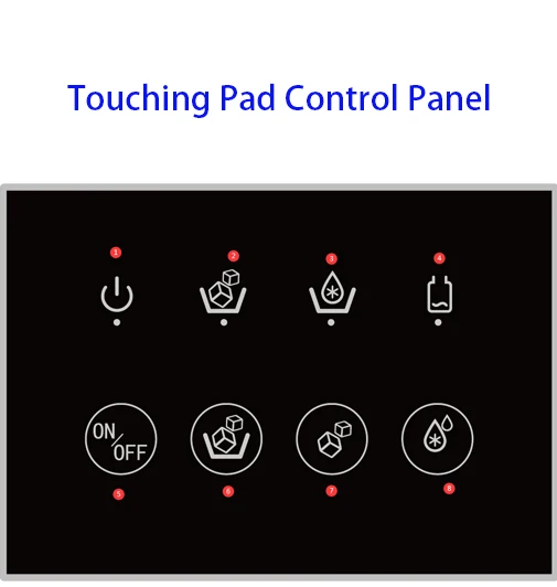 Countertop Water Cooler with Ice Making Function Pipeline Water Dispenser Compressor Cooling Ice Maker CB Electric Plastic Cold