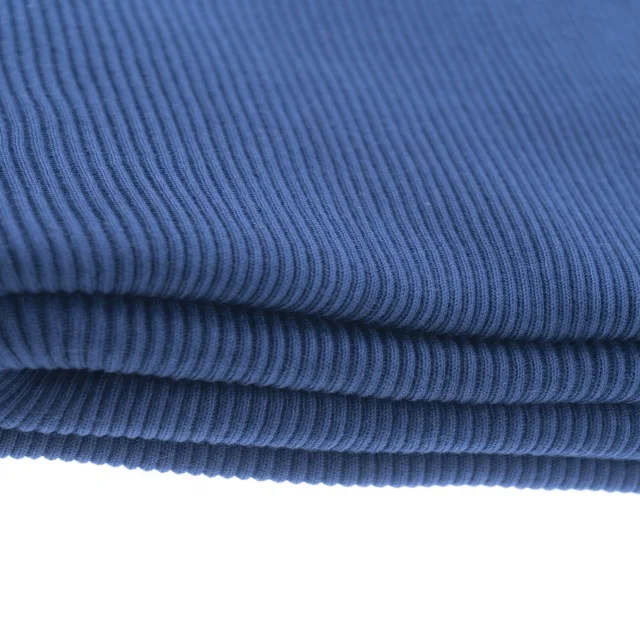 
2020 New Desgin Wholesale 100% Cotton 2x2 Knitting Rib Fabric For Cloth Cuff Factory Directly Sale 