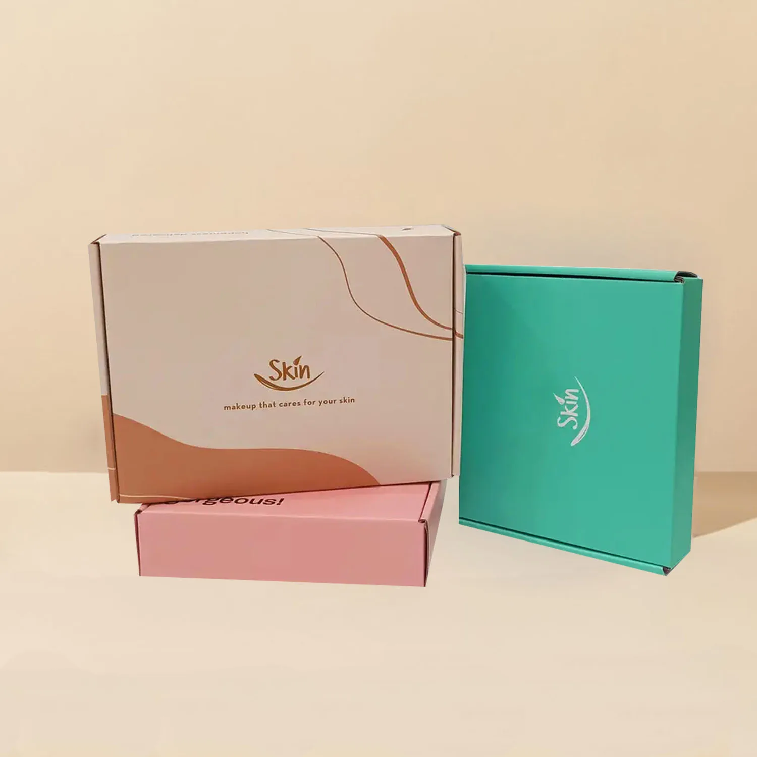 Custom Logo Printed Ear Lock Corrugated Cardboard Paper Packaging Mailer Postal Shipping Box
