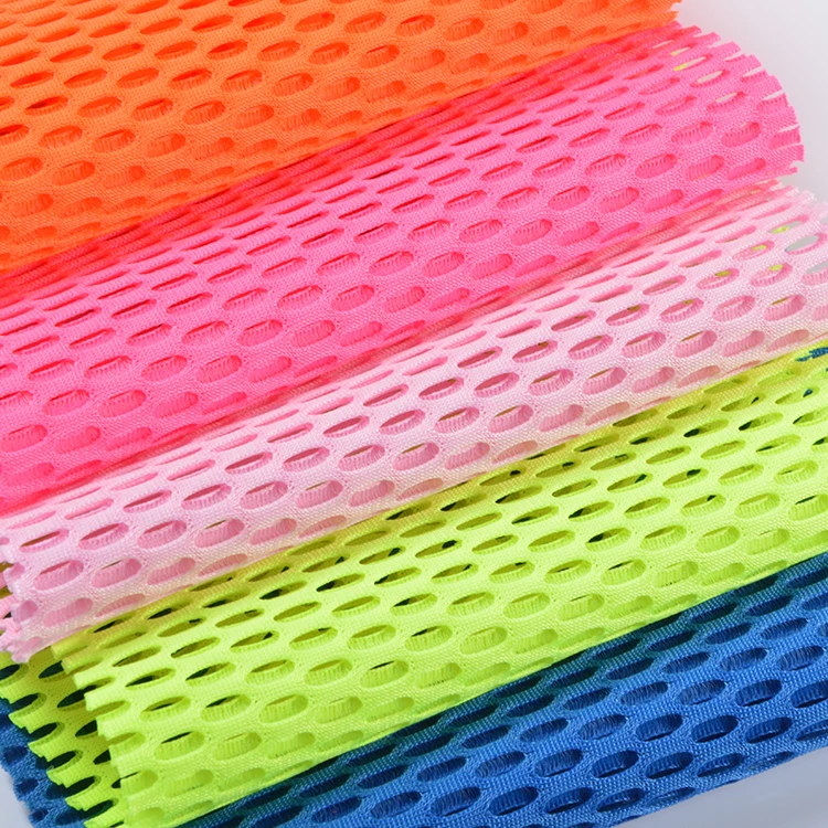 В наличии 380GSM полиэфирная овальная воздушная сетчатая ткань для тканевых аксессуаров