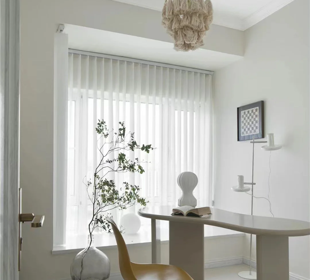 Premium Blackout Vertical Blind Slats Fabric Manual Window Blinds Polyester Christmas Simple Modern French Window Window Roller