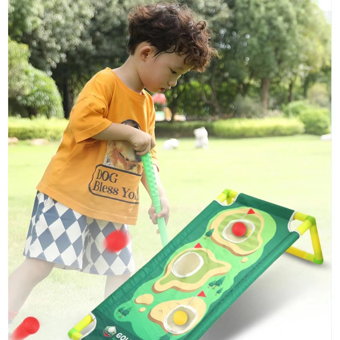 2023 Kids outdoor sport toy golf ball games mini golf play set toddler indoor toy