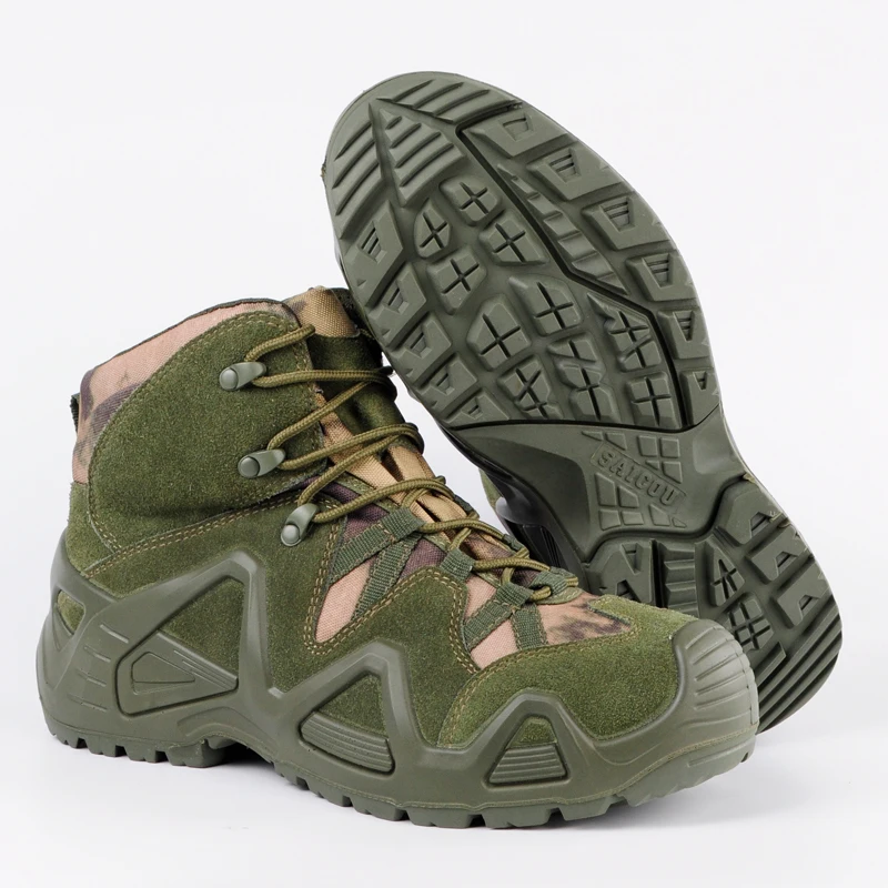 Cross outsole jungle boots and Tactical boots  Lightweight Outdoor cow suede waterproof shoes