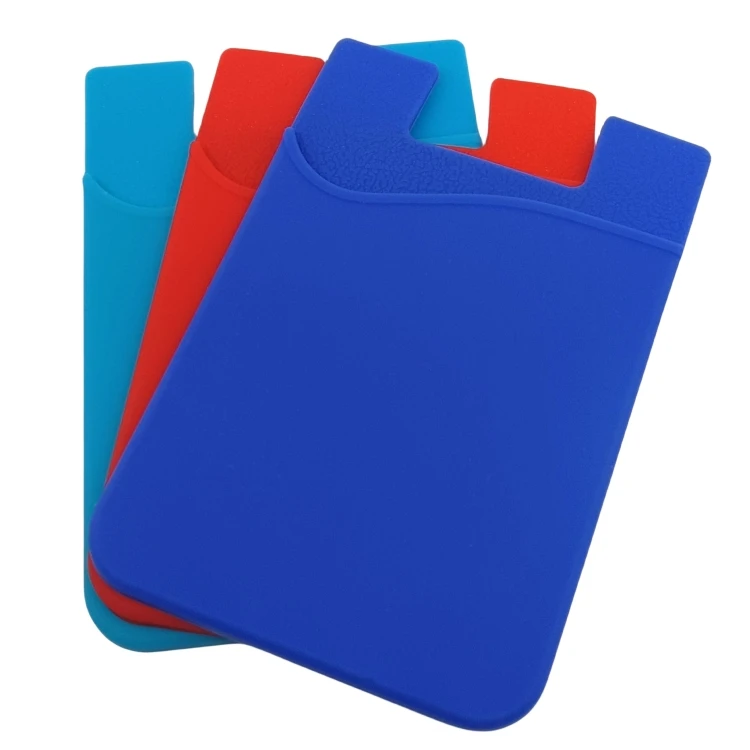 Custom logo Silicone Mobile Phone Card Holder Adhesive Cell Phone Sticker Credit Card Holder