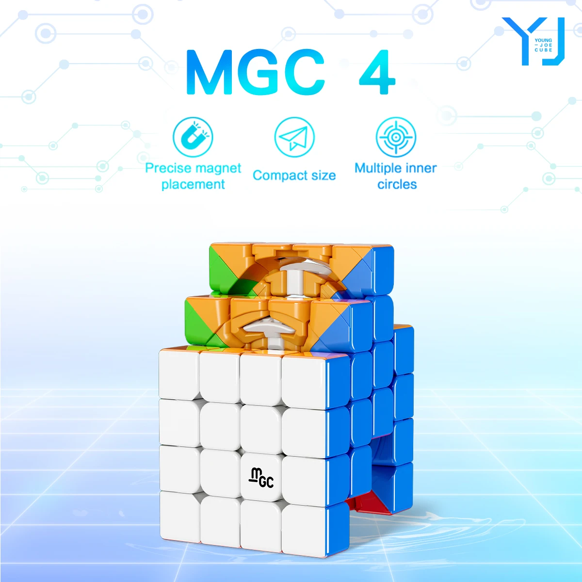 YJ  Yongjun MGC 4x4 Cube Educational Toys Speed Magnetic Magic Cube For Competitions
