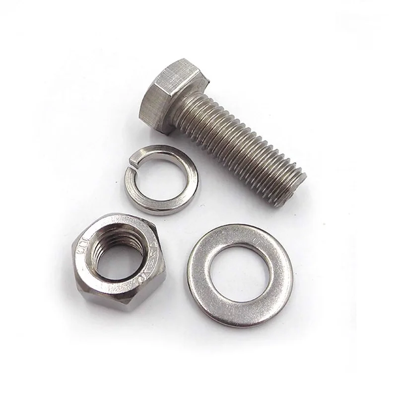 DIN933 931 Stainless Steel 304 316 Fasteners Hex Head Bolt supplier hexagon bolt schrauben High strength Steel structure bolts