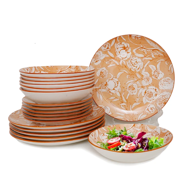 18pcs China Dinnerware Set OEM /ODM China Dinnerware Set Ceramic Porcelain China Dinnerware Set