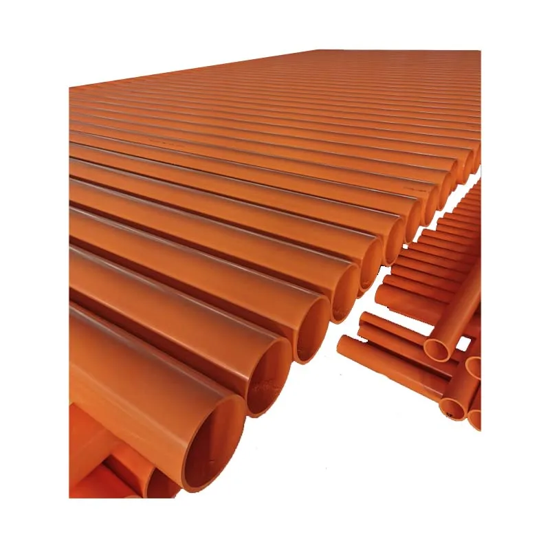 Orange High Density Pvc Resin Cpvc Plastic Power Cable Protection Pipe