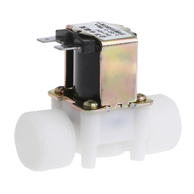 Okystar Plastic 12V 24V Normally Closed Electric Magnetic Water Control Valve Solenoid Valve