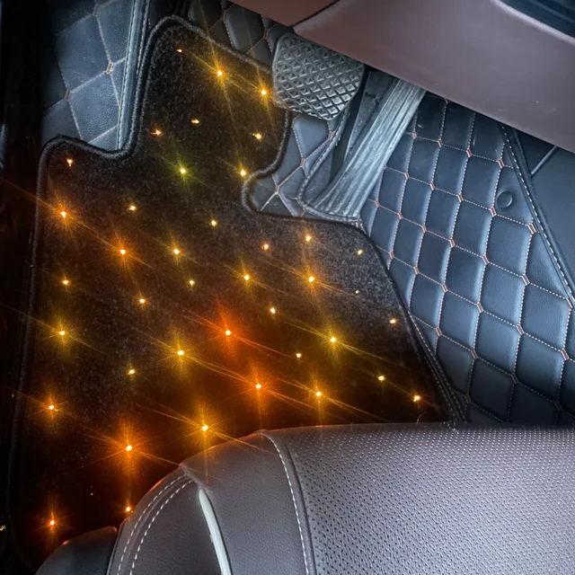 fiber optic  car starry car  mats carpet, front and back