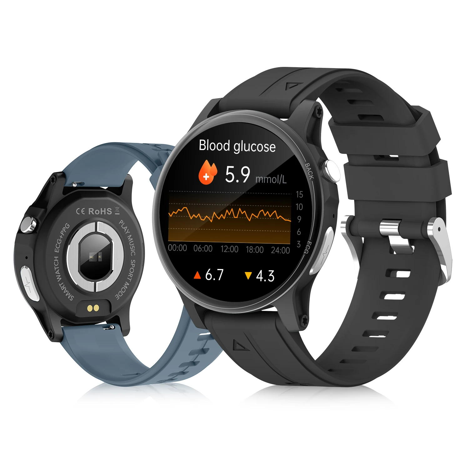 Waterproof VZL89 Round Smart Watch Men Phone Call Heart Rate Monitor Male Sport Health ECG Smart Watch