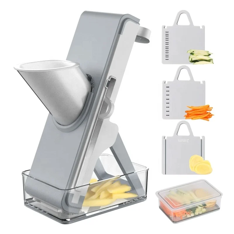2022 Hot Home Use Kitchen Vegetable Slicer Cutter Manual Adjustable Mandoline Slicer Dicer With Stainless Steel