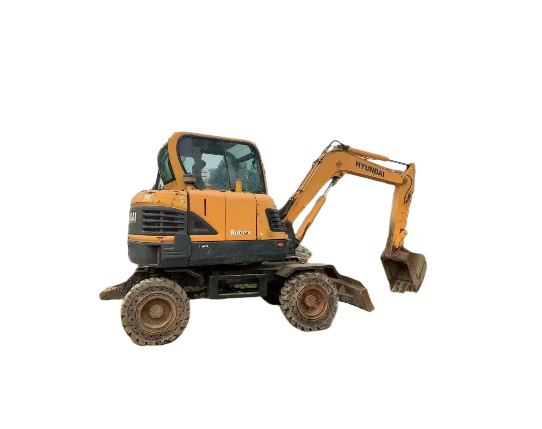 Экскаватор hyundai Корея 6 тонн колесный экскаватор R60W R60W-7 R60W-9 компактный