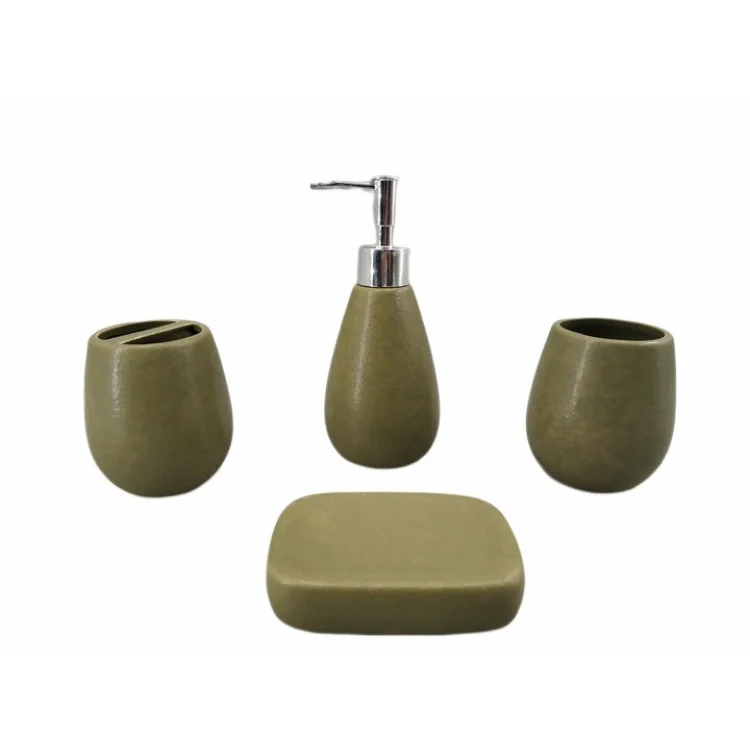 Wholesale Blue Custom Accessory Product Gold Bathroom Set