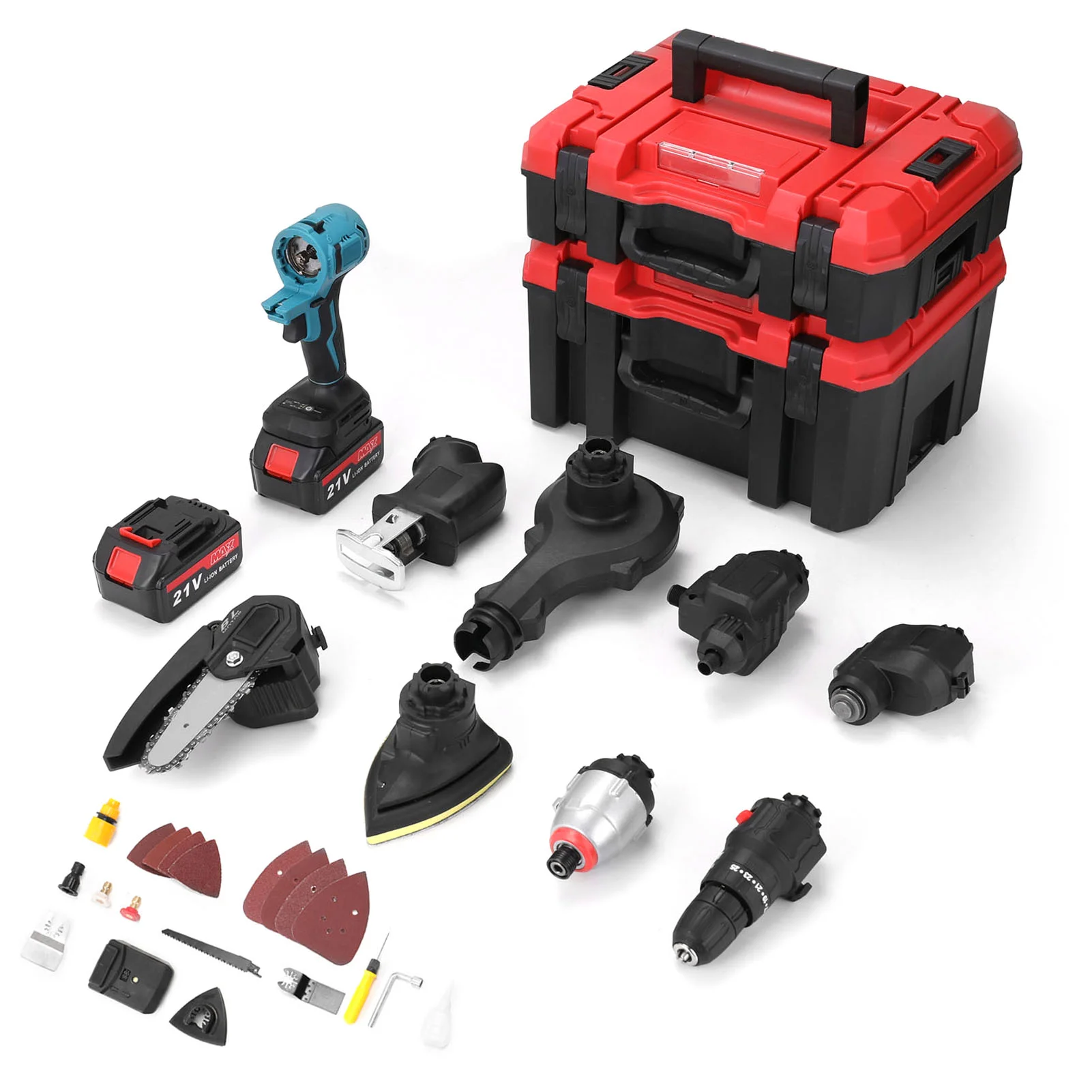 Discount for Sale Drills Kit 21v Portable Electric Cordless Brushless 18V Drill Lithium Battery Power Tools