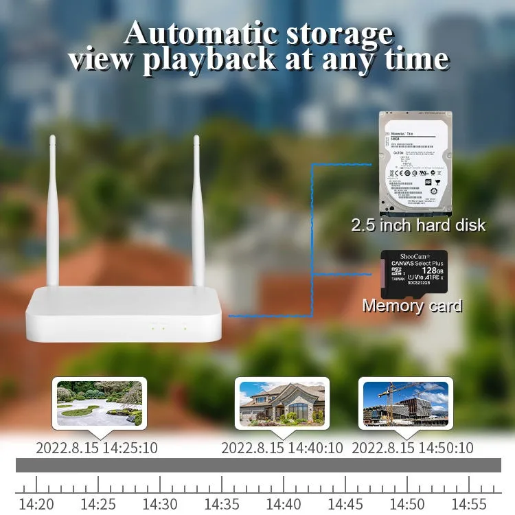 4MP 8CH Full HD Solar Power Battery Wifi Bullet Camera NVR Kit Wireless Outdoor Home Security CCTV Camera System