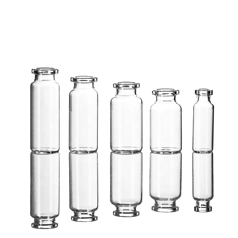 
10ml clear tubular glass vial injection bottle 