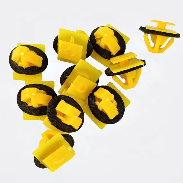New Car Accessories 2022 Quick Release Fastener Yellow PP Fixing Clip With Screw For Cars Panel