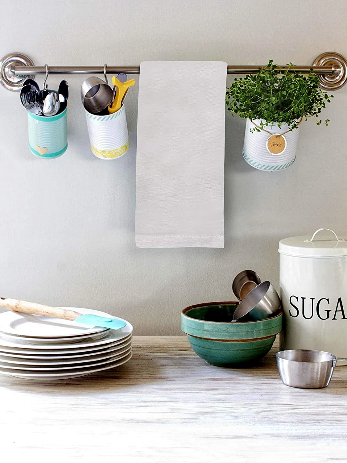 Custom kitchen cloth dinner napkin eco-friendly 100% cotton linen tea towel cotton napkin