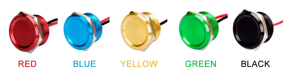16mm 19mm 22 mm 25mm Aluminum  high pressure anti vandal piezo touch switch,yellow red touch sensor switch