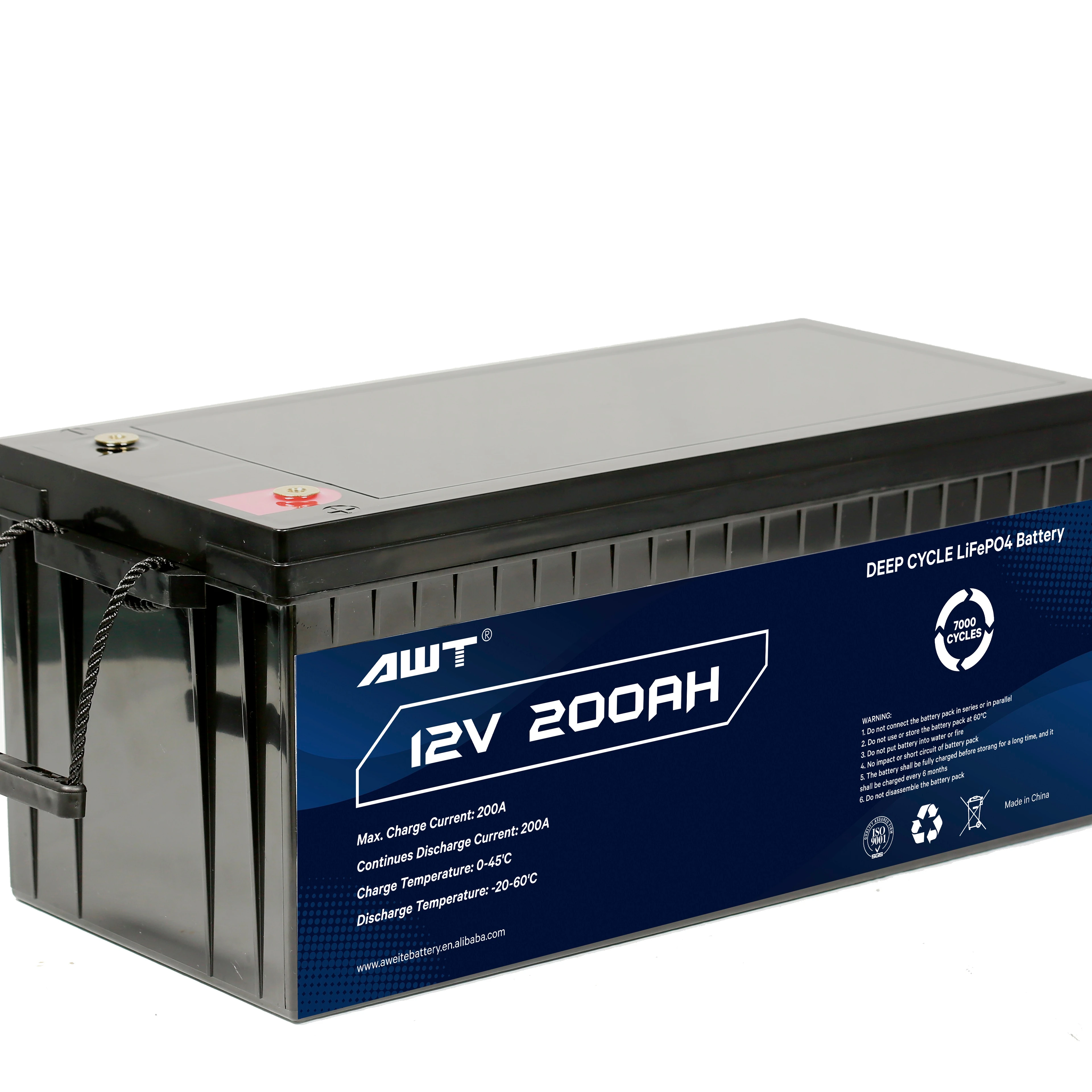 AWT 7000 cycle life 3.2V 12V  36V 200ah  Lifepo4 Battery solar energy system battery for RV EV wall Car scooters