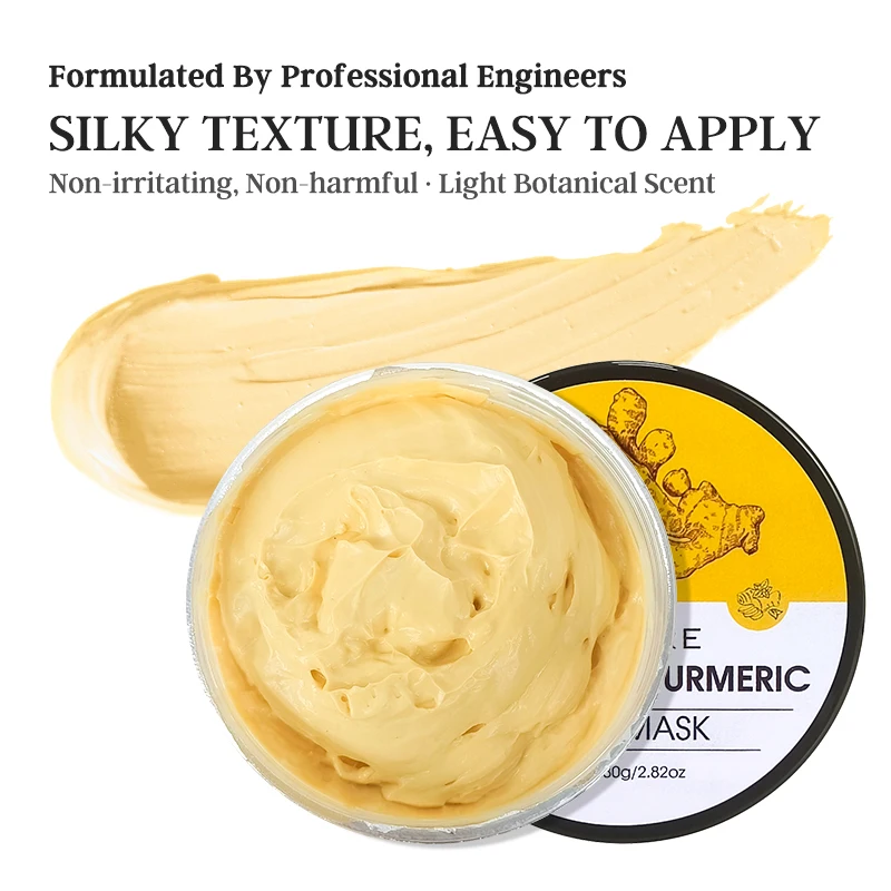Deep Sea Magnetic Mud Mask Sulfate-free Smoothing & Anti-acne and Volcanic mud & Kaolin Tumeric Vitamin C Clay Mask Wholesale
