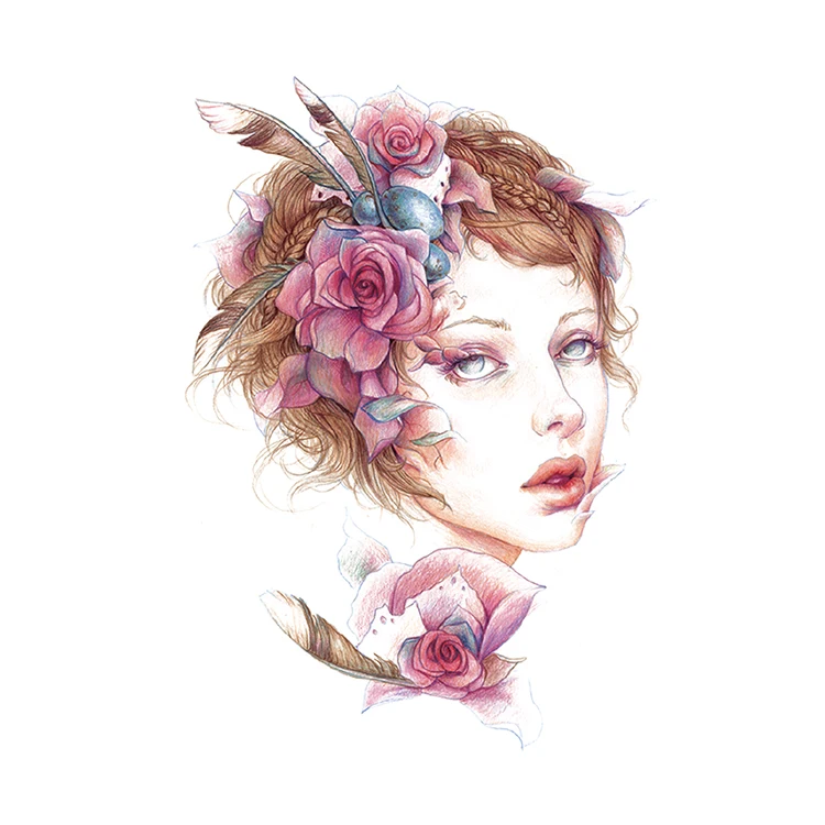 Модные художественные наклейки на руку для влюбленных классные Временные татуировки с рисунком волнистые в виде зверя