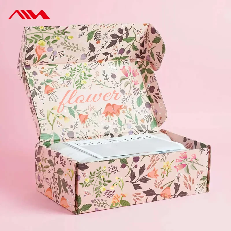 Изготовленный на заказ размер логотипа напечатанный роскошный гофрированный картон доставка упаковка Подарочная бумажная коробка