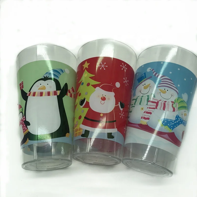 
PS Cup with Straw Product Reusable Plastic Hot Selling High Quality New Christmas Stocking Christmas Decoration Supplies 
