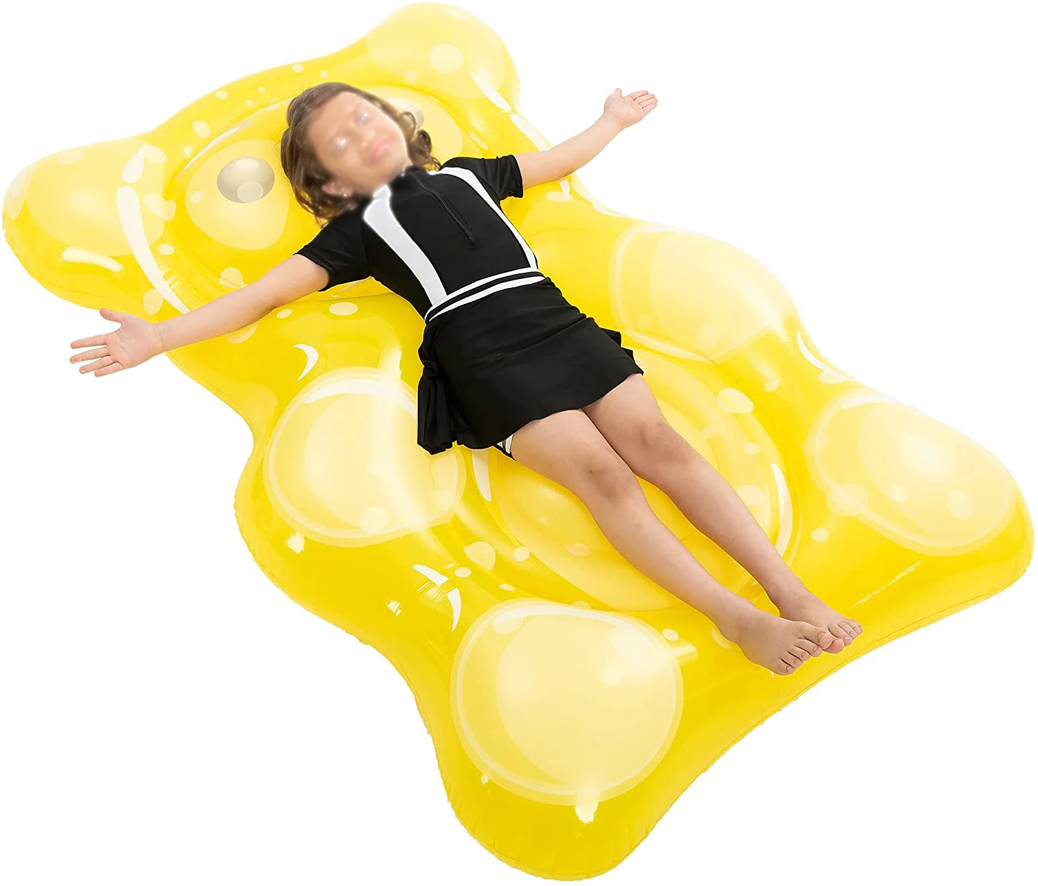 Надувной медведь-резинка, плавающий плот, симпатичная игрушка для водного бассейна, для сада и пляжа, детский бассейн для малышей, 60 дюймов