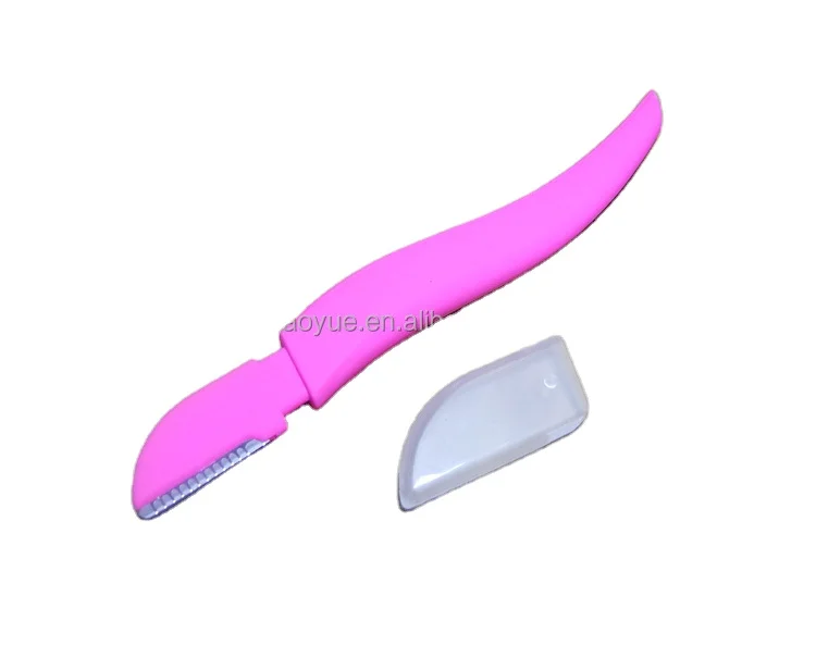 2022 hot sale girl ABS or Rubber coating grip handle eyebrow razor/good quality eyebrow knife/eyebrow trimmer