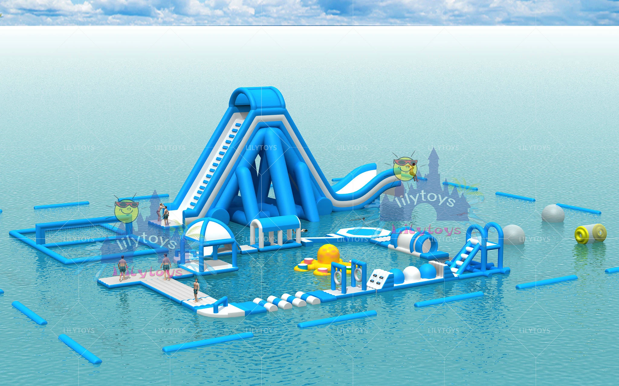 lake inflatables water games  adults inflatable water park games inflatable sea water fun park for hot sale