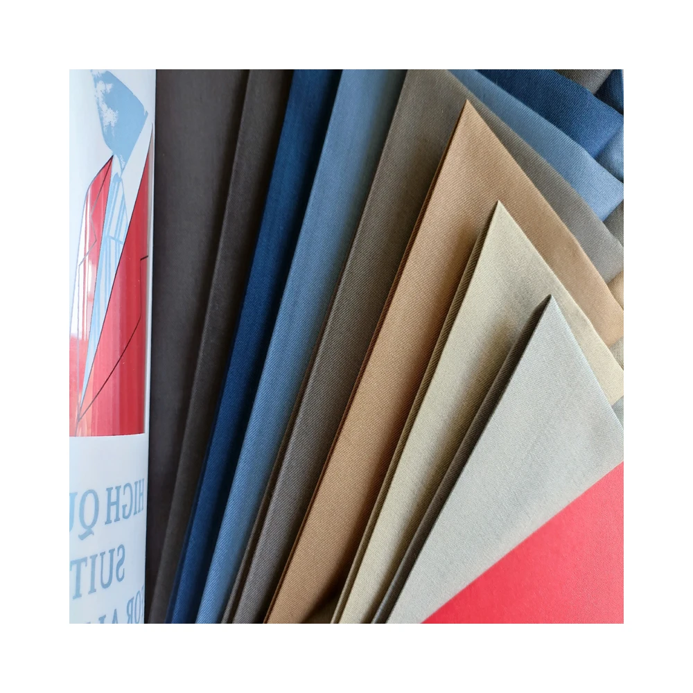 TR Viscose Fabric 80 Polyester 20 Rayon Twill Woven  Suiting  Fabric