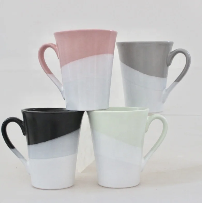 Hot sales custom Half glaze effect Ceramic Mug Stoneware Promotion Custom mug