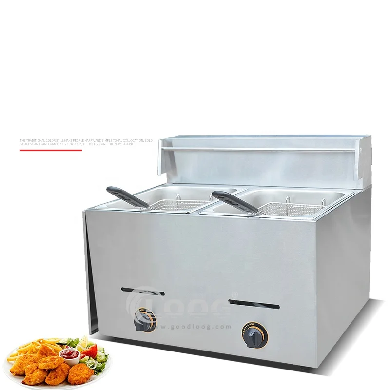 Commercial Catering Equipment Fryer Machine 2800Pa Gas Chicken French Fries Deep Fryer
