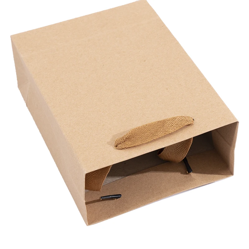 Kraft Personalized Recyclable Paper Bags With Your Own Logo Brown White Black Paper Shopping Bags For Gift