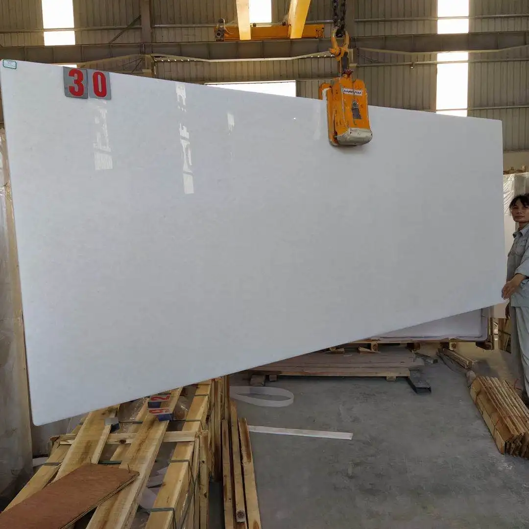 A Garde Vietnam Crystal White Marble Slab Glossy for floor and wall