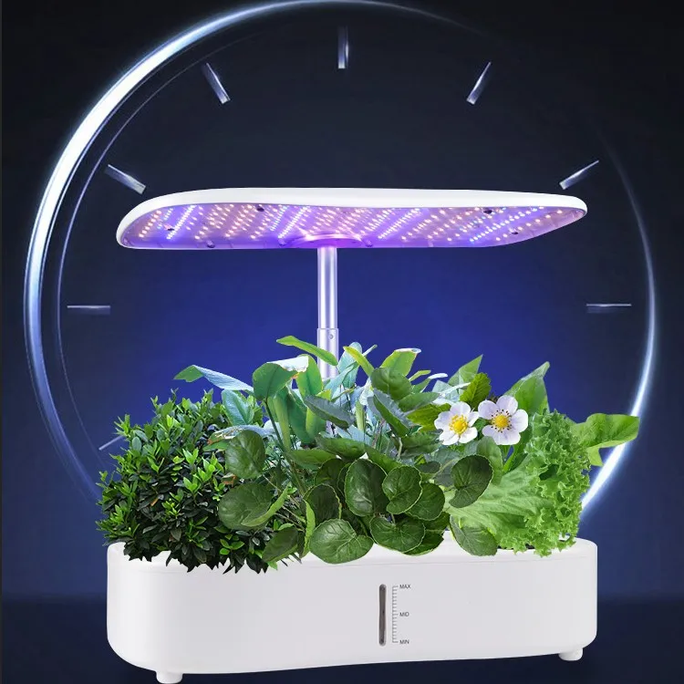 Hydroponic Growing System Smart Indoor Herb Garden Planter Kit 24w Automatic Growing System Led Plant Light